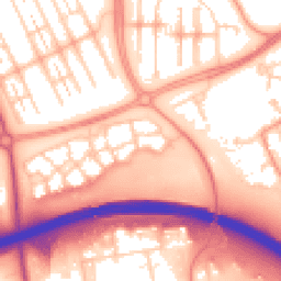 Daytime road noise heatmap for MK6 4AN