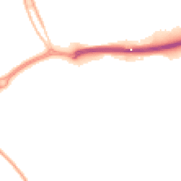 Night-time road noise heatmap for MK6 4JX