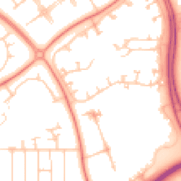 Daytime road noise heatmap for MK6 5BG