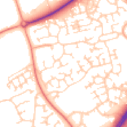 Daytime road noise heatmap for MK7 7DZ