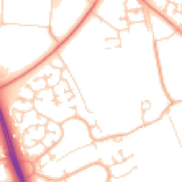 Daytime road noise heatmap for MK7 7FJ