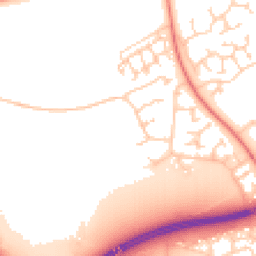 Daytime road noise heatmap for MK7 7JD