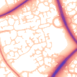Daytime road noise heatmap for MK7 7LJ