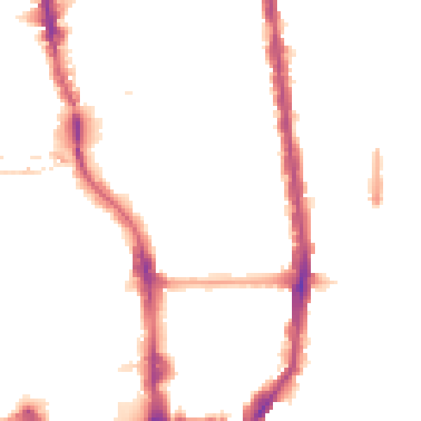 Night-time road noise heatmap for N1 0BF