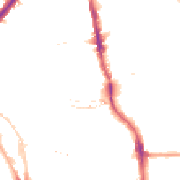 Night-time road noise heatmap for N1 0FF