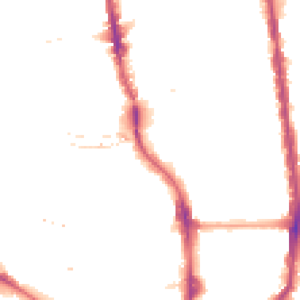 Night-time road noise heatmap for N1 0FP