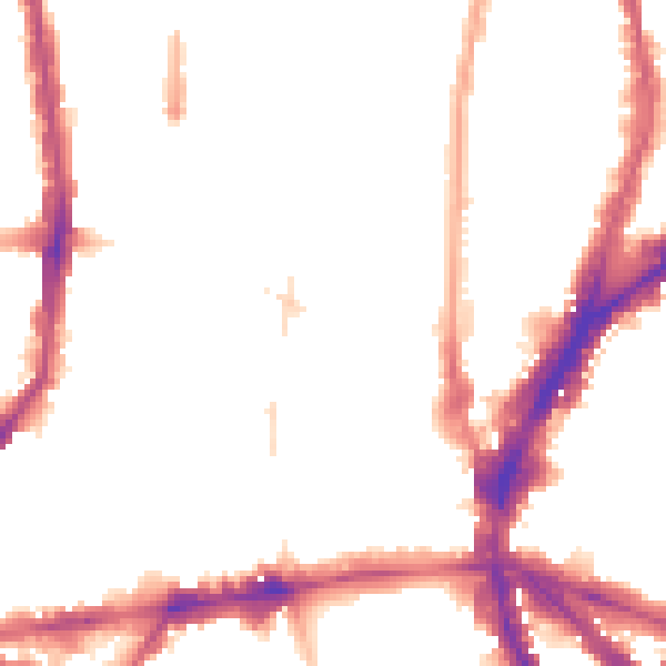 Night-time road noise heatmap for N1 0JB