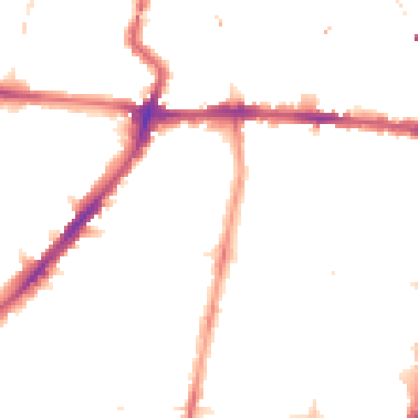 Night-time road noise heatmap for N1 3FW