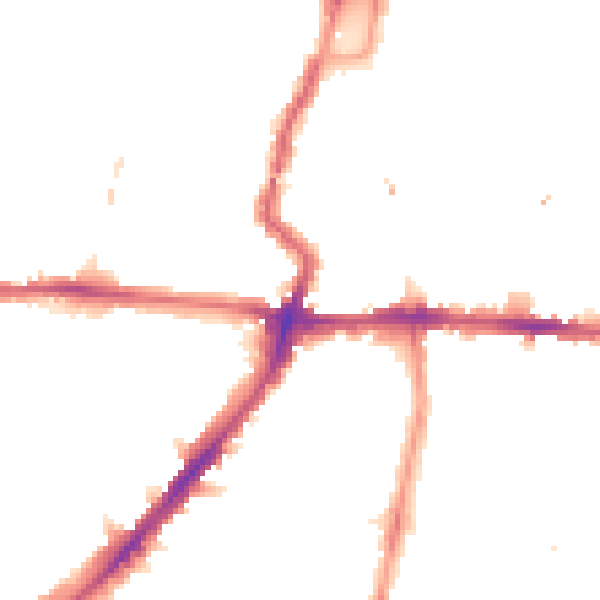 Night-time road noise heatmap for N1 4RX