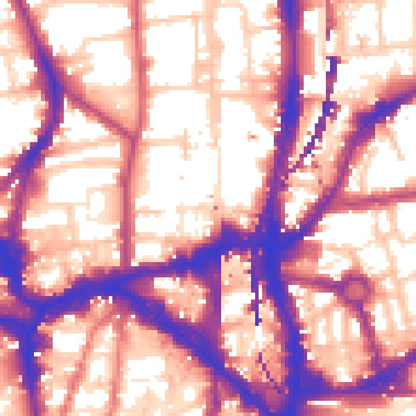 Daytime road noise heatmap for N1 6QT