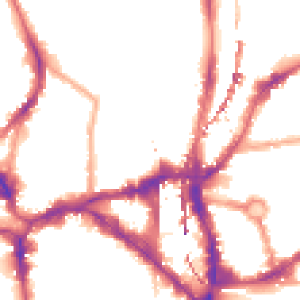 Night-time road noise heatmap for N1 6QT