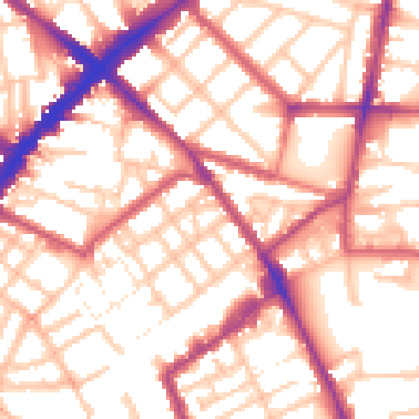 Daytime road noise heatmap for N1 7AL