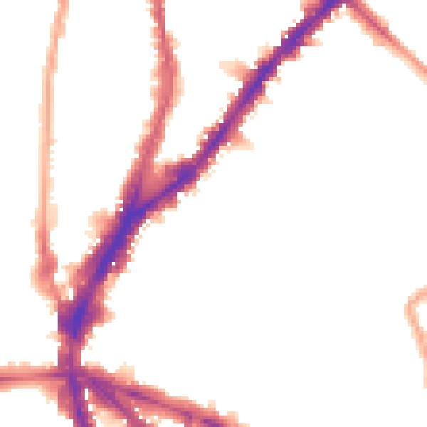 Night-time road noise heatmap for N1 8JG