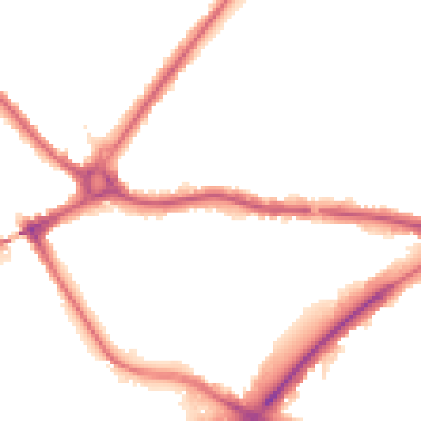 Night-time road noise heatmap for N11 1AG