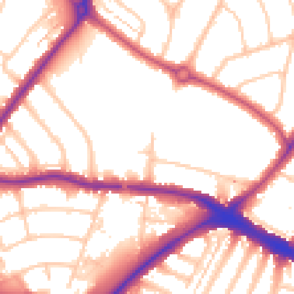 Daytime road noise heatmap for N11 1AP