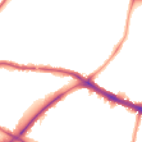 Night-time road noise heatmap for N11 1AT