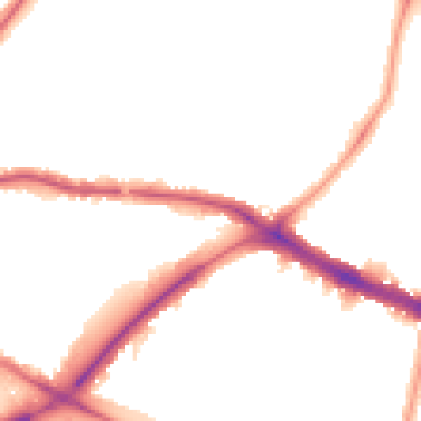 Night-time road noise heatmap for N11 1BD