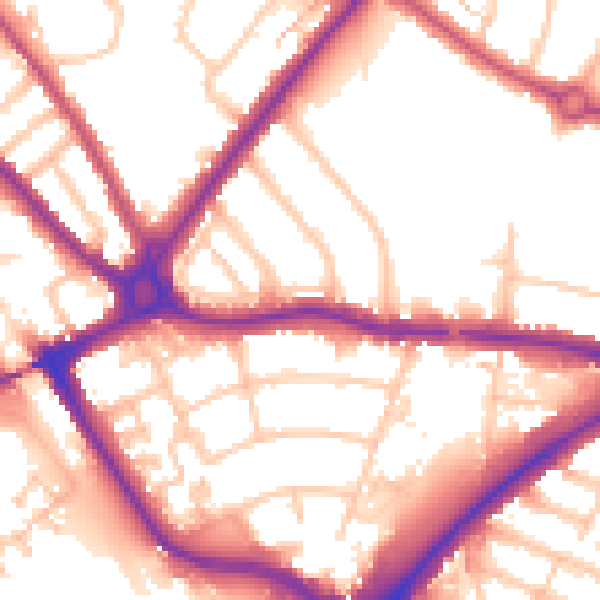 Daytime road noise heatmap for N11 1BJ