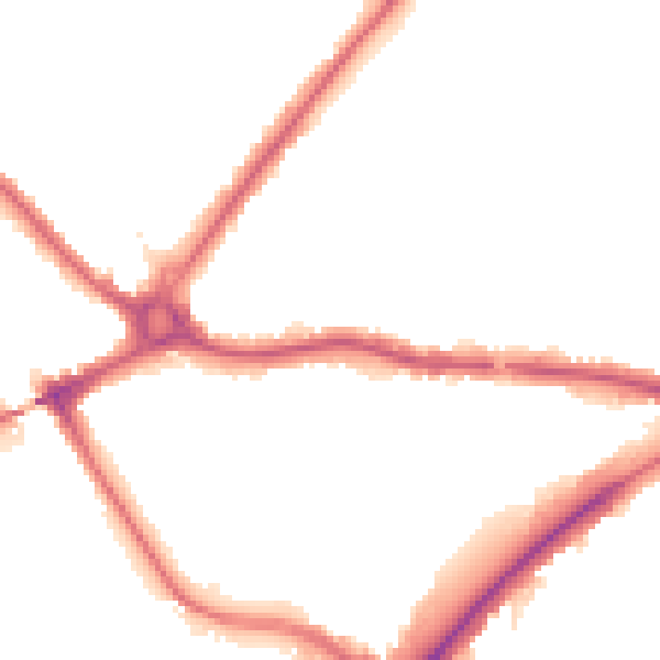 Night-time road noise heatmap for N11 1BJ