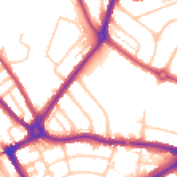 Daytime road noise heatmap for N11 1BS
