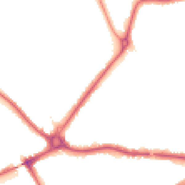 Night-time road noise heatmap for N11 1BU