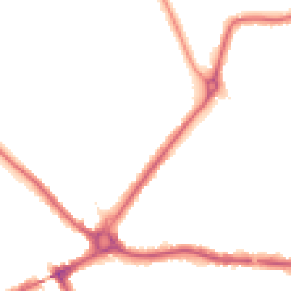 Night-time road noise heatmap for N11 1BX