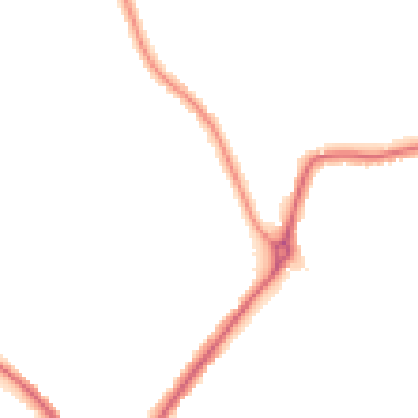 Night-time road noise heatmap for N11 1DD