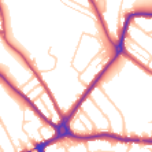 Daytime road noise heatmap for N11 1DR