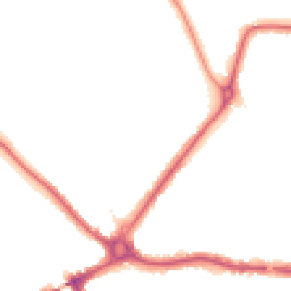 Night-time road noise heatmap for N11 1DR