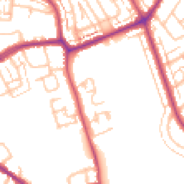 Daytime road noise heatmap for N11 1DS