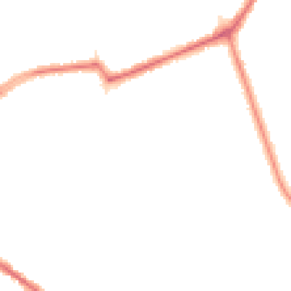 Night-time road noise heatmap for N11 1DS
