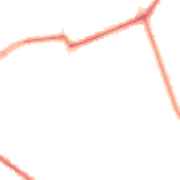 Night-time road noise heatmap for N11 1DT