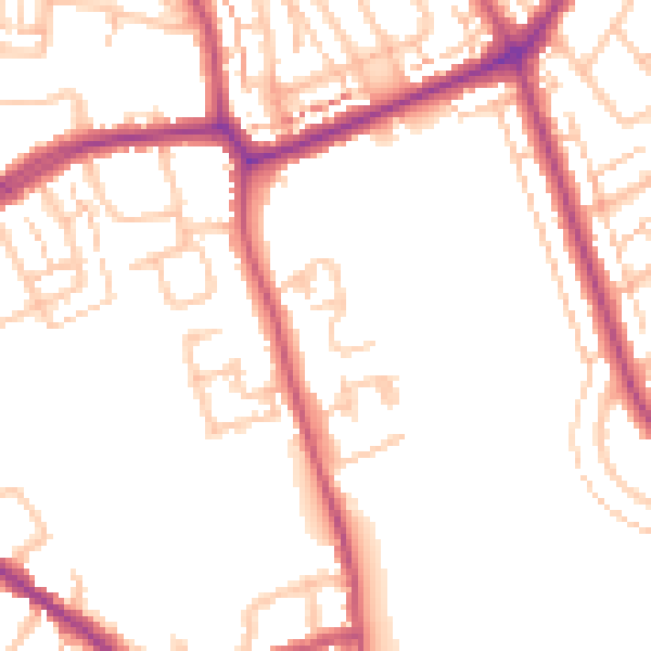 Daytime road noise heatmap for N11 1DU