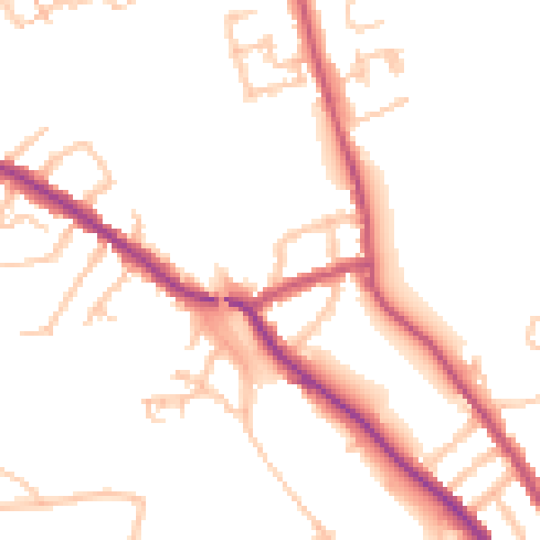 Daytime road noise heatmap for N11 1HH