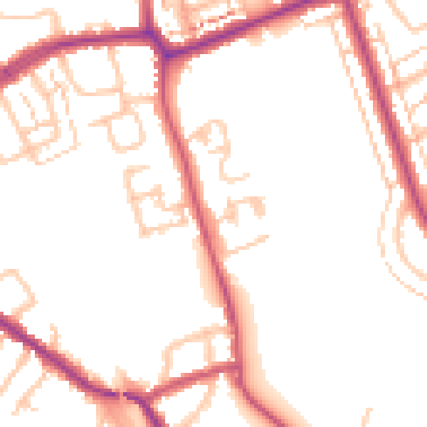 Daytime road noise heatmap for N11 1JF