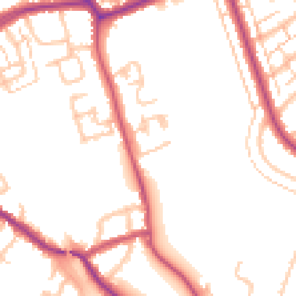 Daytime road noise heatmap for N11 1LN