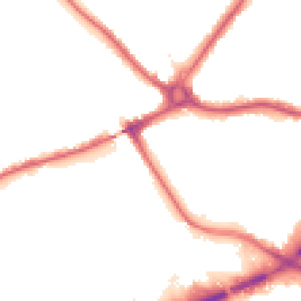 Night-time road noise heatmap for N11 1QG