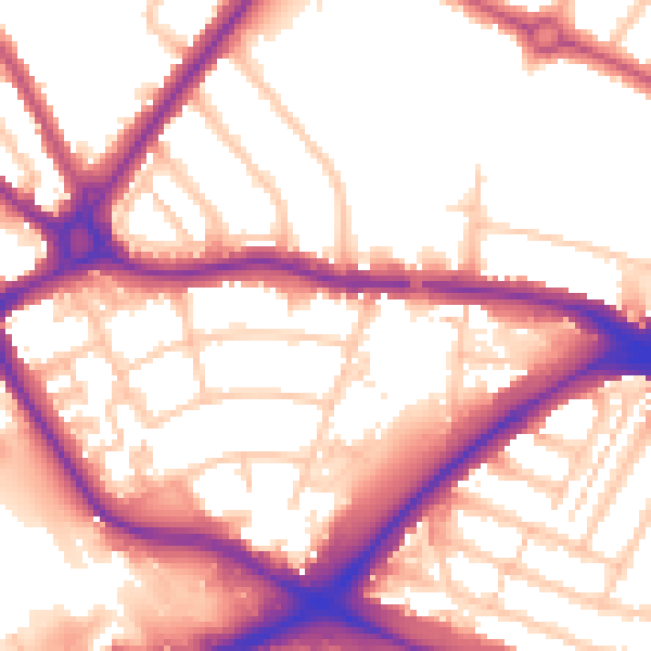 Daytime road noise heatmap for N11 1RB