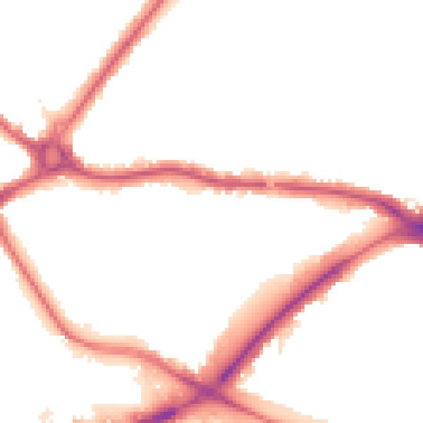 Night-time road noise heatmap for N11 1RB