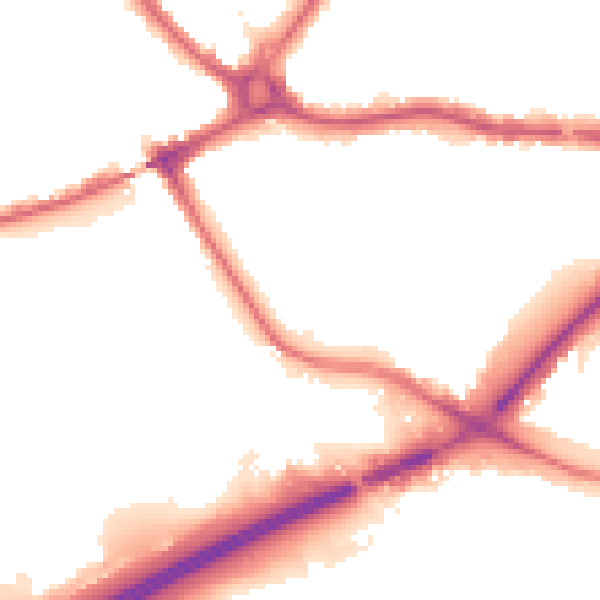 Night-time road noise heatmap for N11 1SZ
