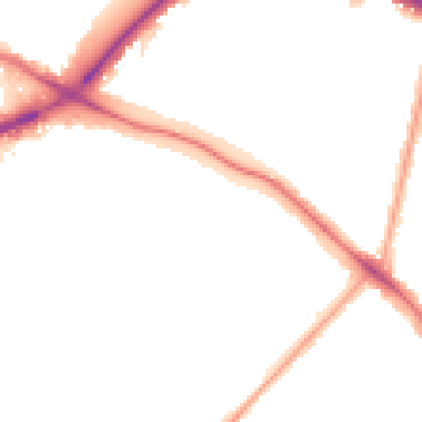 Night-time road noise heatmap for N11 2AD