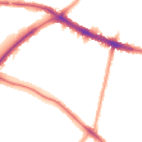Night-time road noise heatmap for N11 2AQ