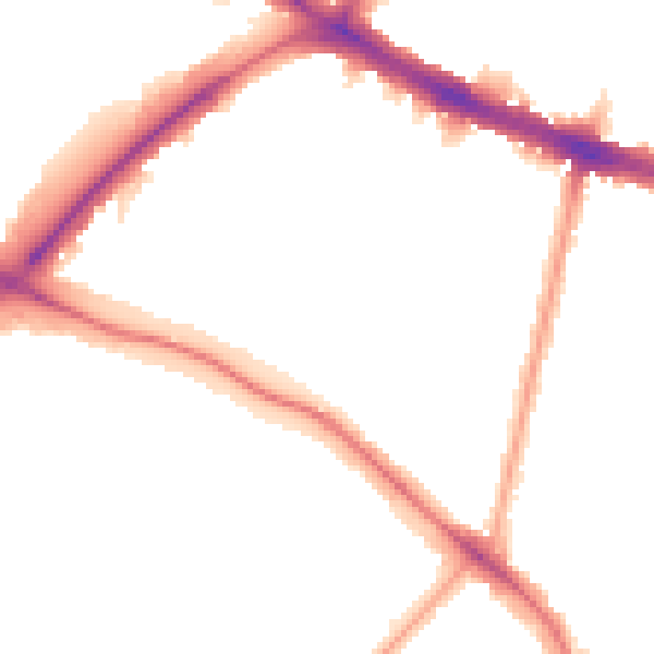 Night-time road noise heatmap for N11 2JR