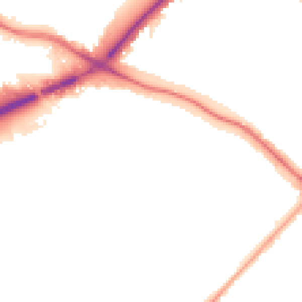 Night-time road noise heatmap for N11 2NJ