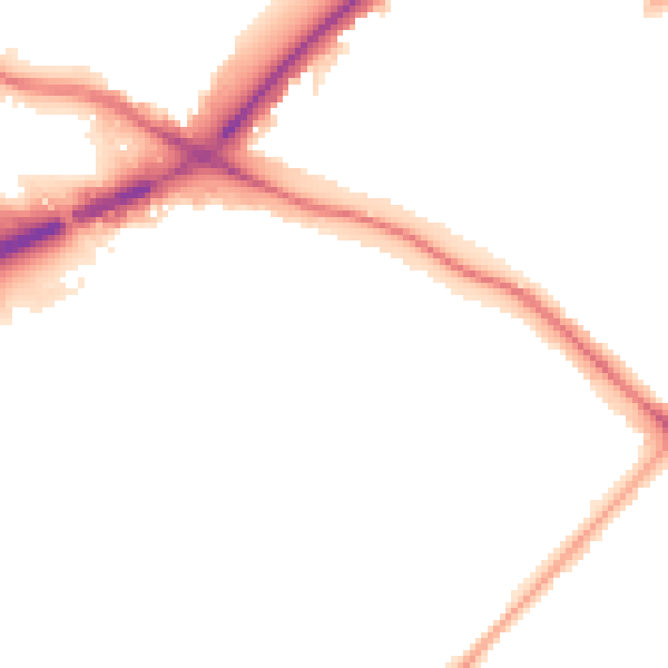 Night-time road noise heatmap for N11 2NL
