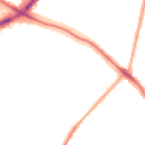 Night-time road noise heatmap for N11 2NP