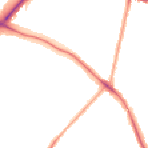 Night-time road noise heatmap for N11 2PE