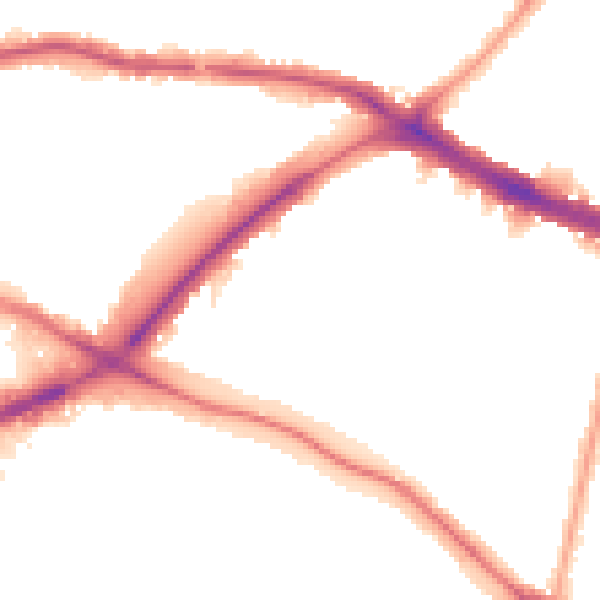 Night-time road noise heatmap for N11 2RR