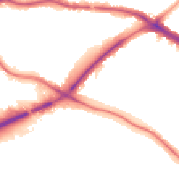 Night-time road noise heatmap for N11 2RU