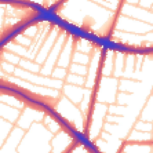 Daytime road noise heatmap for N11 2TB